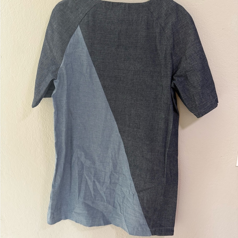Kate Spade Saturday Blue Colorblock Cotton Top – Size L - Picture 4 of 5